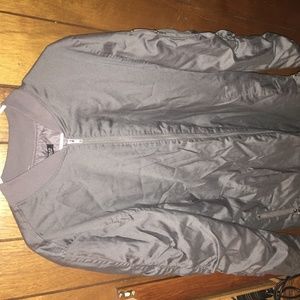 Blue zipper urban bomber jacket